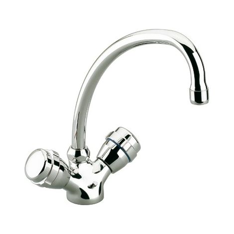 Monomando de dos asas para lavadero cromado - Sanitop-Wingenroth diamante