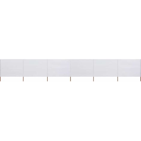 Paravent Cloison de séparation 6 panneaux, Pour Jardin, Balcon, Terrasse Tissu 800 x 80 cm Blanc OIB2449E (1/5)