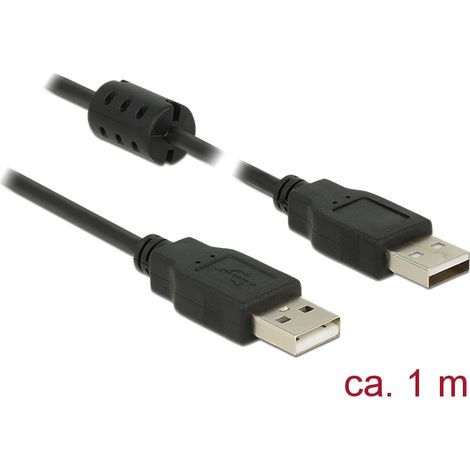 Delock cable usb 2.0 tipo-a macho  usb 2.0 tipo-a macho de 1,0 m negro