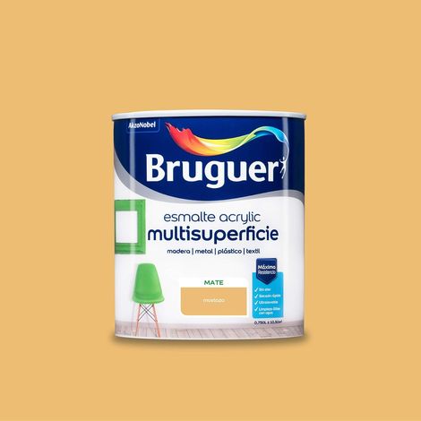 Bruguer Esmalte acrylic multisuperficie mate Mostaza 750 Ml