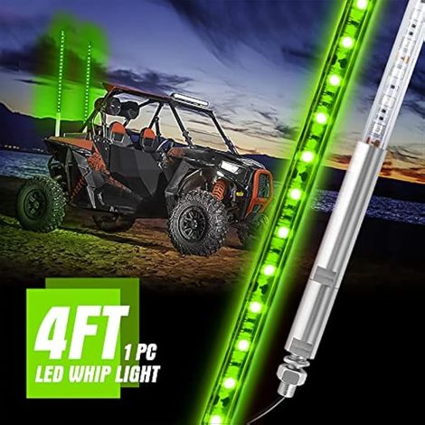 Fouet lumineux LED pour camion 12 V 1 pièce 1,2 m Vert (1/5)