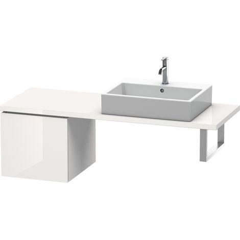 Duravit L-Cube Base pour console, largeur 420mm, profondeur 477mm, 1 tiroir, Coloris: Laque brillante blanche - LC582108585 (1/4)