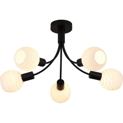 Plafonnier Nova noir 5 lumières - 54715-5BK (1/3)
