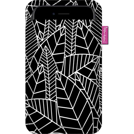 Funda XXL para smartphone, estampado Laurel - Antracita, fieltro ecológico, lavable a 40 °C - Protección para teléfono, iPhone 12 Pro Max, Samsung Galaxy S21 Ultra, Huawei Mate 40 Pro, Bertoni (1/5)