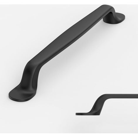 10 Pièces Poignee de Meuble Noir Cuisine Entraxe 160mm Poignées pour Placards Poignet de Porte Cuisine UK0080 (1/5)