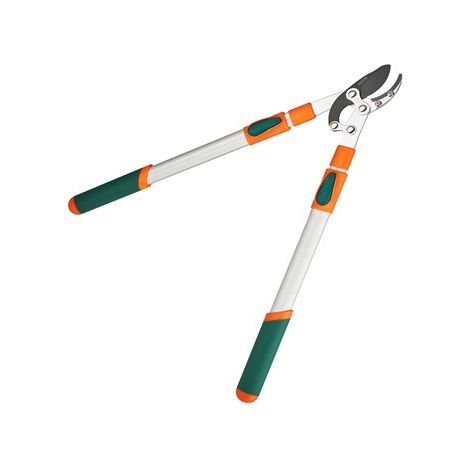 Sécateur à enclume télescopique à deux mains avec lames en acier et poignées ergonomiques (1/2)
