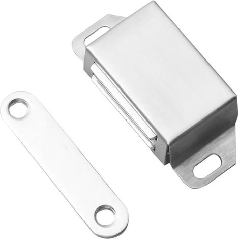 Ferme-porte Magnetique - Acier Inoxydable - Pour Armoires Cuisine Salle De Bain Tiroirs - Lot De 10 (1/5)
