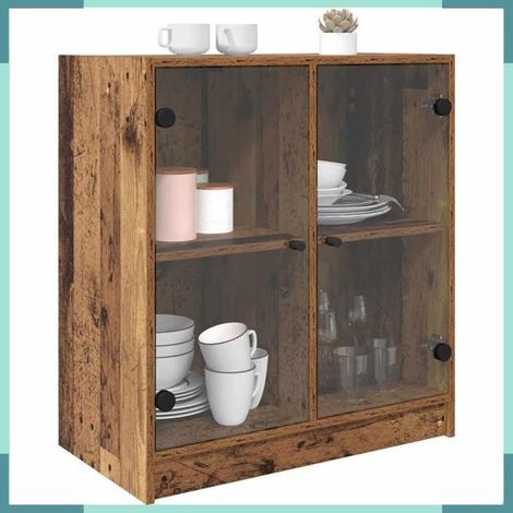 Meuble d'appoint - 886246 - Bois ancien - 2 portes - 68 x 37 x 75,5 cm (1/5)