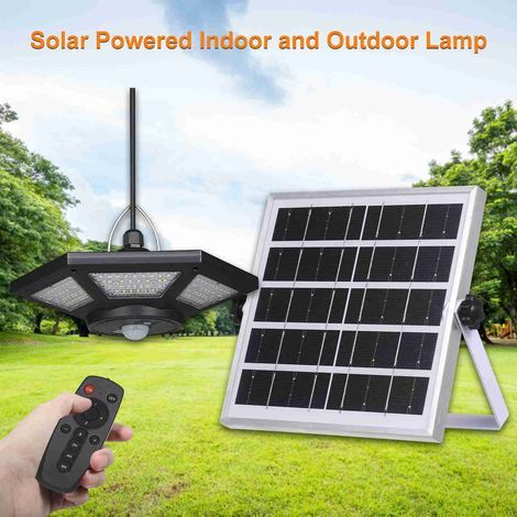 Solar Powered Hanging Light, 5 Lighting Modes, Motion Sensor, IP65 Waterproof, LED Garage Light (1/5)