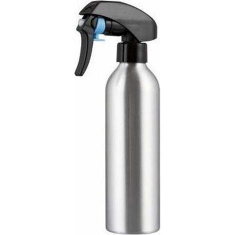 Empty spray bottle – refillable aluminum sprayer for home and garden – ideal as a plant spray – brushed metal/black,Fontainebleau (1/5)