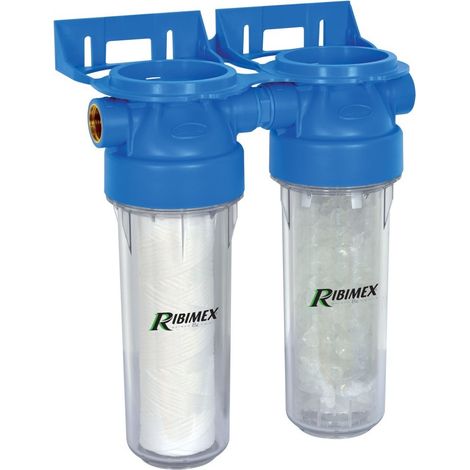 Ribimex kit di filtraggio altezza 9'' attacchi da 3/4'' con supporto per fissaggio a parete