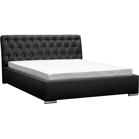 Cama Templum I, Soft 011, Doble, 160x200, Cuero ecológico, Somieres, 180x227x100cm (1/5)