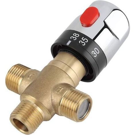 Chauffe-eau avec limiteur de température, mitigeur thermostatique, mitigeur en laiton, tuyau de température d'eau, thermostat d'évier (1/5)
