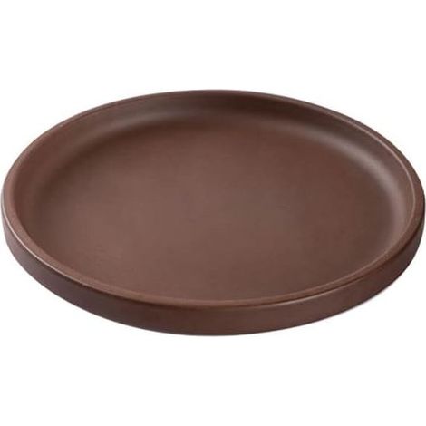 Pot de fleurs en céramique marron de 18 cm de diamètre extérieur, adapté aux bacs à fleurs intérieurs et extérieurs 1 (1/4)