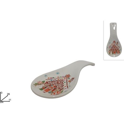 Poggiamestolo da Cucina in Ceramica Decoro Biscotto 11 x 26 x 3 cm (1/2)