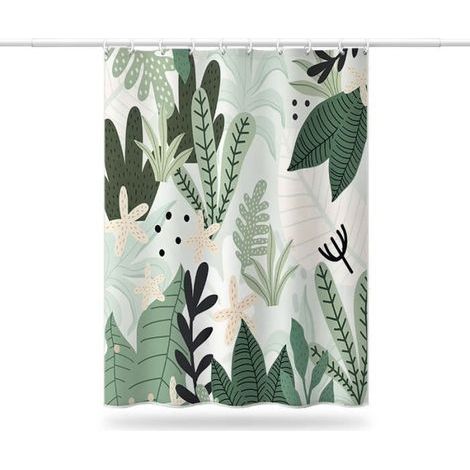 Shower Curtain - 150x180cm - Waterproof - Mold Resistant - Green