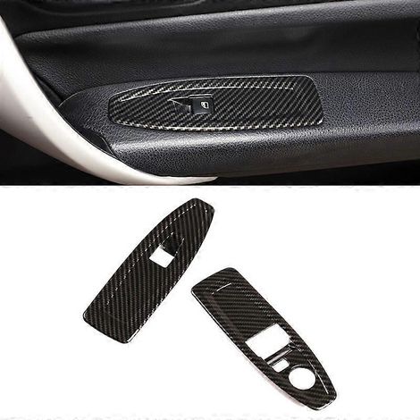 Garniture de protection pour cadre de lève-vitre en ABS imitation carbone pour BMW Série 1 et 2 (F20, F21, F22, F45, F46) 2014-2019 (1/4)
