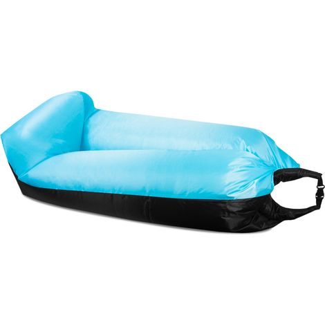 Aga Saco Hinchable LAZY BAG 230x70 cm Negro/Azul