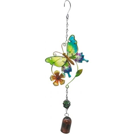 Carillons éoliens en métal peint papillon, ornements artisanaux en fer, créations originales (1/5)