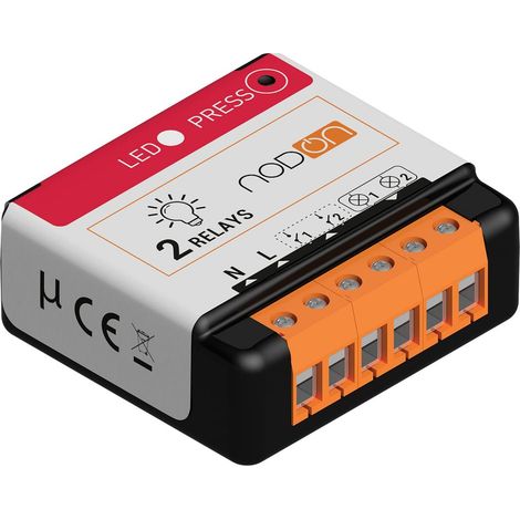 NodOn - Zigbee 3.0 - Modulo di illuminazione On/Off a 2 canali, 2x3 A, Zero Crossing, installabile nel quadro elettrico, compatibile con Home Assistant, Homey, SmartThings, Jeedom, Z2M e ZHA (1/5)