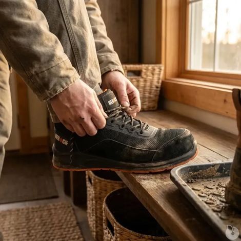 Chaussures de sécurité Leno - S1P SRC - Noir/Orange - Homme (1/5)