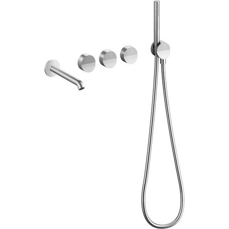 Mélangeur mural bain douche 5 trous Inox Piega - CRISTINA ONDYNA PA16528