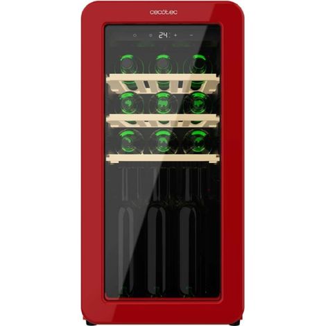 Cecotec Cave a Vin 18 Bouteilles Bolero GrandSommelier Origin 18 Hit Red. Cave à vin rétro, rouge, 18 bouteilles, No Frost