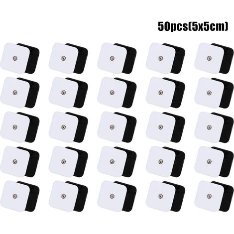 Électrodes de rechange auto-adhésives non tissées 5x5cm et 4x4cm pour stimulateur musculaire électrique basse fréquence 03692