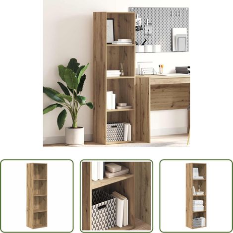 vidaXL Étagère livres - Bibliothèque chêne artisanal 40x30x152 cm bois d'ingénierie (1/5)