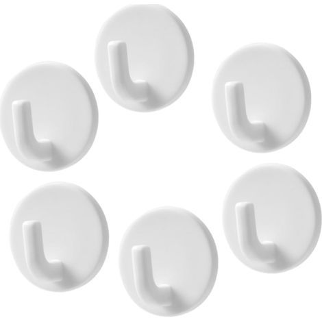 6 ganci senza tracce, ganci murali, ganci adesivi da cucina, ganci decorativi per asciugamani, ganci portaoggetti per chiavi (1/4)