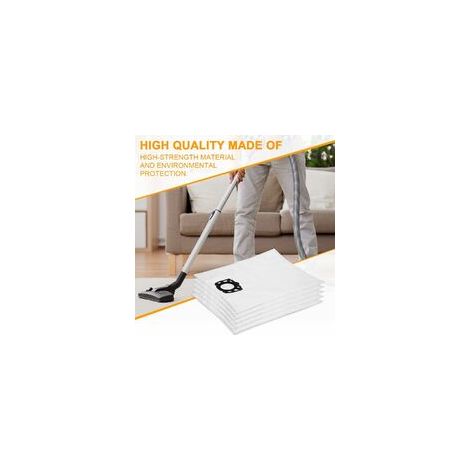 sacs d'aspirateur pour 2.863-006.0 sacs filtrants en non-tissé 487 WD4 WD5 WD6 WD5P WD6P Premium MV4 MV5 MV6 sacs filtrants pour aspirateur humide et sec(8 Pcs ) (1/5)