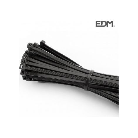 Bridas Nailon EDM 48412 Negro 300 x 4,5 mm (100 Unidades)