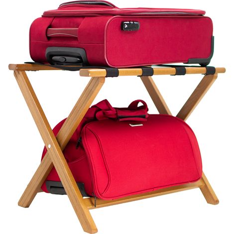 Portavaligie grande Jumbo  Ciliegio porta abito stiracalzoni indossatore legno servo muto pieghevole appendiabiti per camera da letto vestiti gruccia svuota tasche