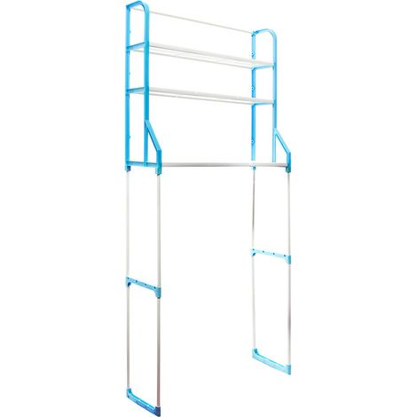 Estante para lavadora organizador de baño estantes ahorrador espacio 67x23x151cm  Color: Azul