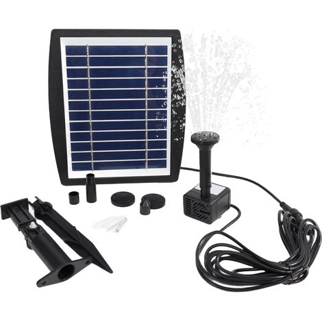 Pompe à eau alimentée par panneau solaire 200L/H pour fontaine d'aquarium d'étang de piscine de jardin, pompe à eau submersible extérieure (1/5)
