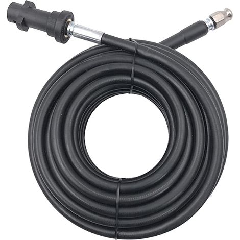 Tuyau de nettoyage pour tuyaux de canalisation, convient pour nettoyeur haute pression Karcher K2 K4 K5 K6 K7, 6/10/15/20 m en option – Noir, 10 m (10 mètres) (1/5)
