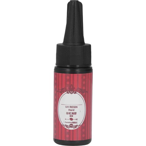 Colle UV rouge 25g, résine cristal polymérisable, sans danger non toxique, étanche, scellage de bouteille, durcissement rapide, adhésif lumineux transparent. (1/5)