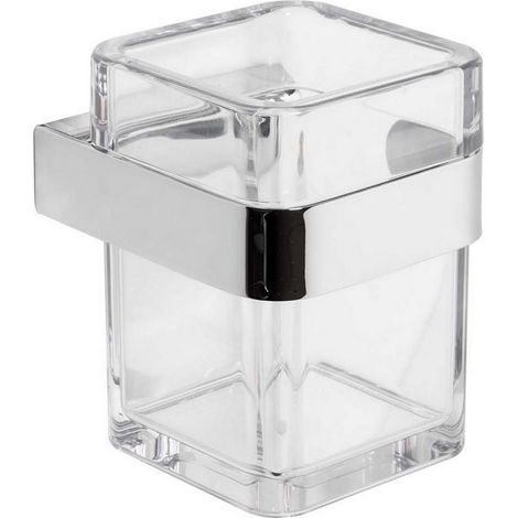 Porta Spazzolini Denti Bagno da Muro Trasparente Moderno Serie 25 (1/3)