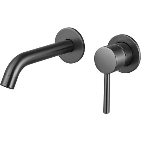 FugaFlow Eccelente Sobrado Robinet lavabo encastrable 2 trous avec partie encastrable Gun metal (1/4)