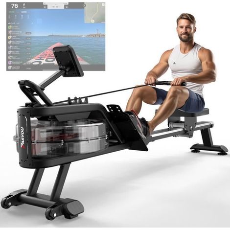PASYOU PW30 Wasser-Rudergerät Leise 14 L - 6 Füllstandsanzeigen mit Bluetooth, LED-Anzeige und App, Maximale Belastung 150 kg