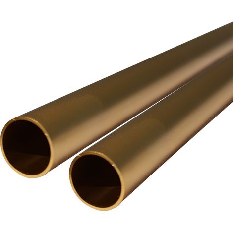 Saniverre – Lot de 2 tubes aluminium anodisé 100 cm Ø 30 mm – Surface lisse résistante à l'oxydation – Pour assemblage par soudure et rivets