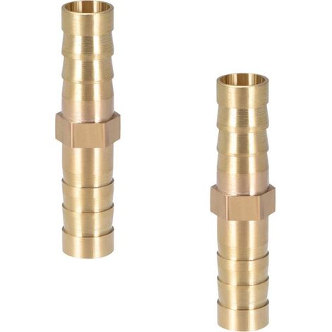 2er-Pack Messingschläuche gerader Widerhaken 8 mm für Luft, Wasser, Gas, Öl (1/5)