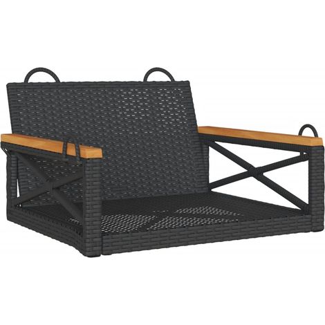 Maison Exclusive - Hängesessel Schwarz 63x62x40 cm Poly Rattan