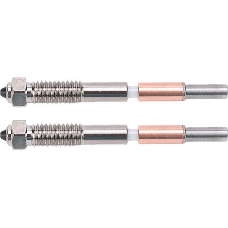 Ugelli bimetallici di ricambio per stampanti 3D QIDI Q2 e Q2C, 0,6 mm, acciaio temprato con tubo di gola in ceramica, resistenti alle alte temperature (370 °C). (1/5)