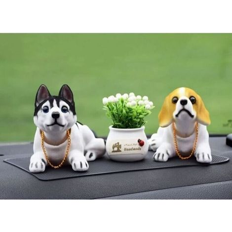 Figurine Qui Bouge la Tête Voiture Figurine Bouge Tête Chien pour Voiture pour Décoration de Voiture Mignon (Beagle) (1/3)