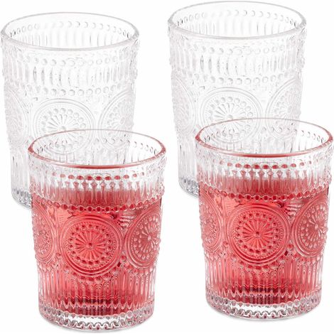 Vasos vintage para beber, 30 cl, set de 4 (1/5)