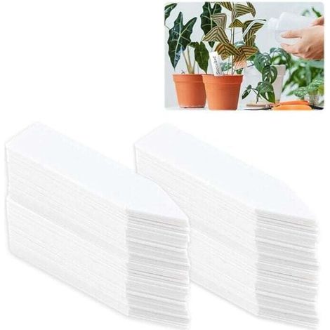 200pcs Etiquettes Destiné à Plantes, XU, Étiquettes de Plantes, PièCes Etiquette Jardin 5x1 cm, Étiquettes en Plastique Pour Potager, Étiquettes de Jardin Pour l'Extérieur, Blanc - KZQ (1/4)