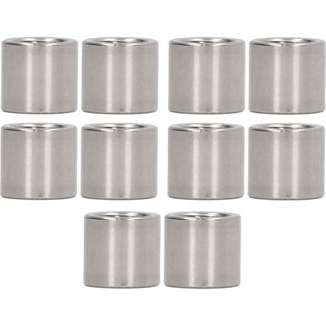 10 écrous de raccordement ronds M10x1,5 14 L13mm, tige filetée, écrous de raccordement en acier inoxydable 304 (1/5)