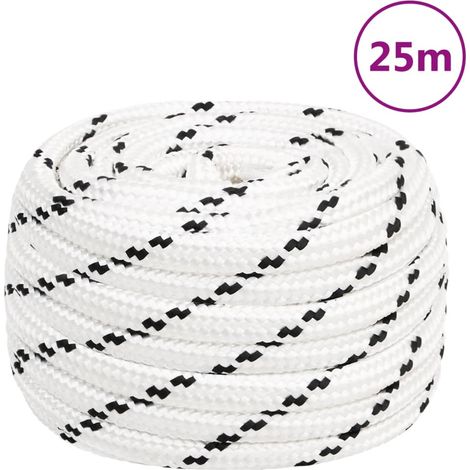 Arbeitsseil Weiß 20 mm 25 m Polyester