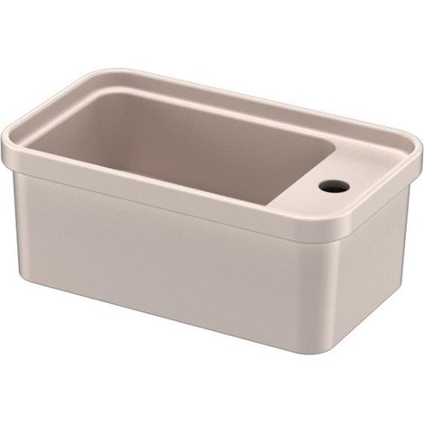 QeramiQ Élan Lavabo - 45x27cm - céramique - rose mat